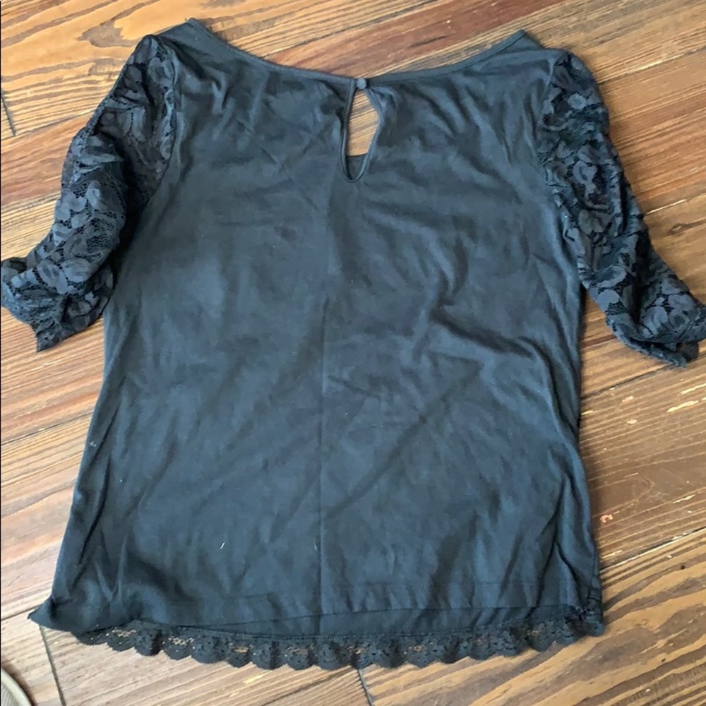 American Eagle gray lace shirt medium - Picture 5 of 5